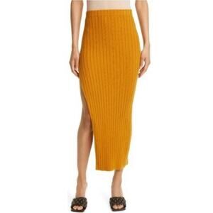 Ronny Kobo skirt Golden ribbed Irenna knit L